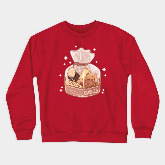 Festive Chocolate Cookies Crewneck Sweatshirt by Kukoo.Kat